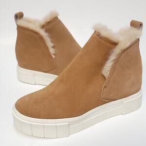 Dolce Vita Shoes Size 7 Wedge Hidden Heel Leather Zanza Sneakers Suede Womens